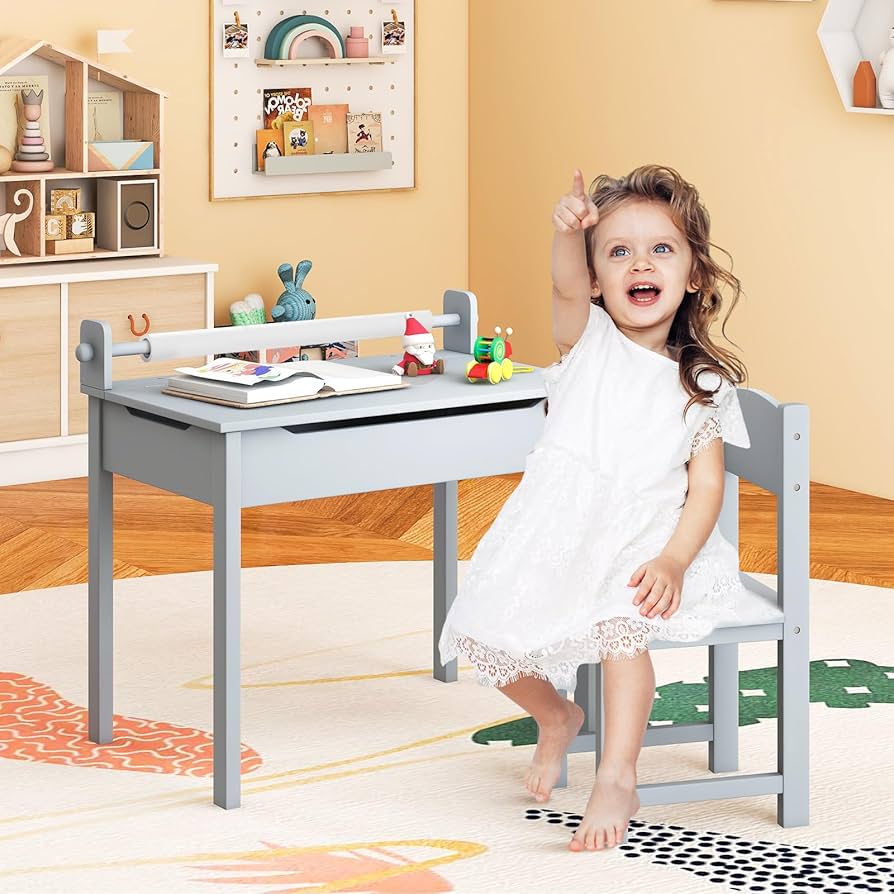 子ども用 デザインテーブル Amazon.com: Costzon Kids Table and Chair Set, Flip Top Kids